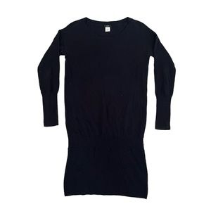 💚 GUC💚 J. CREW Wool Drop Waist Black Dress